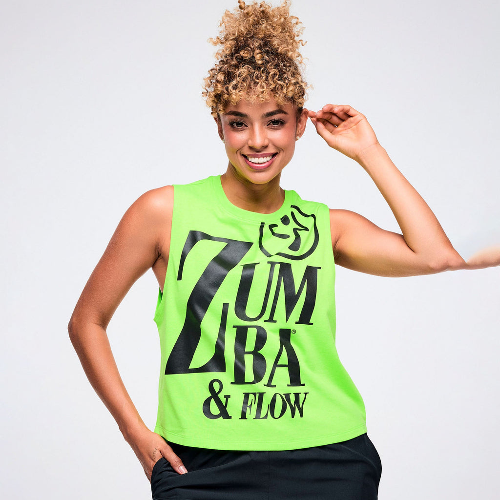 Dale-Z Loose Muscle Tank - Get in Lime Z1T001312
