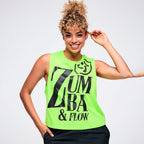 Dale-Z Loose Muscle Tank - Get in Lime Z1T001312