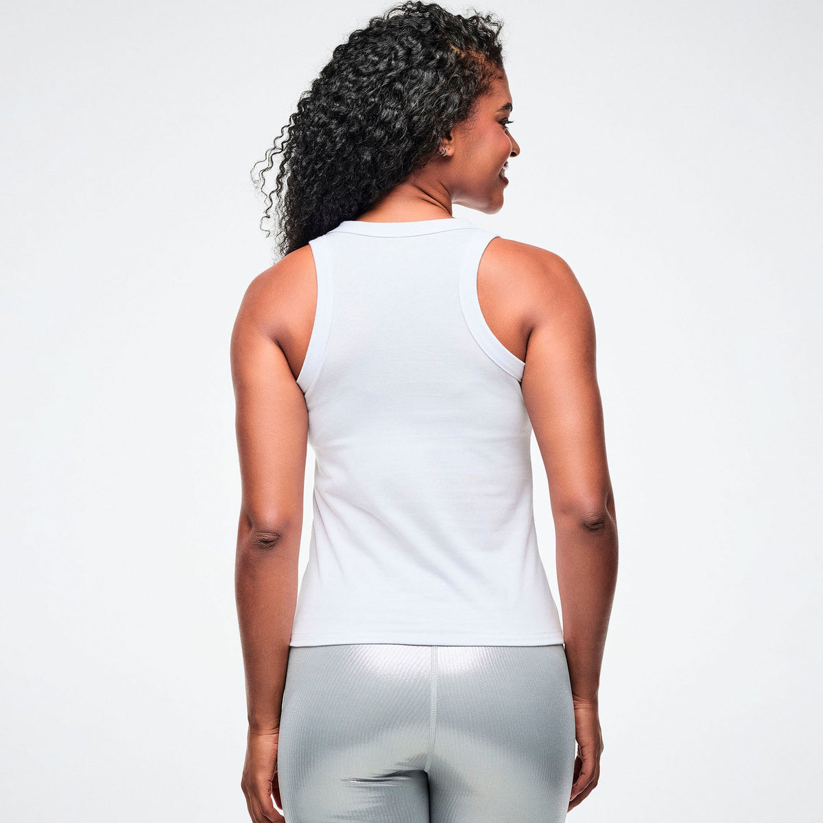 Dale-Z High Neck Racerback Tank - Black / White Z1T001313