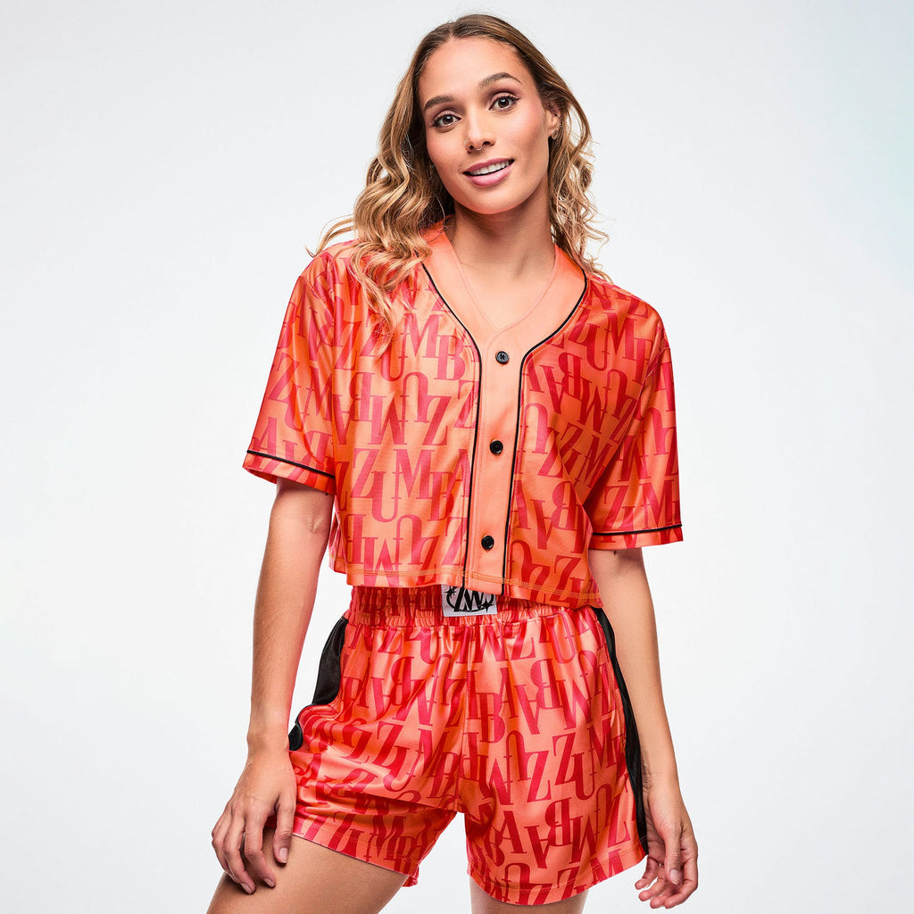 Dale-Z Oversized Crop Baseball Top - Orange You Hot Z1T001316