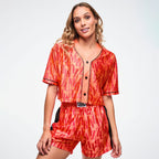 Dale-Z Oversized Crop Baseball Top - Orange You Hot Z1T001316
