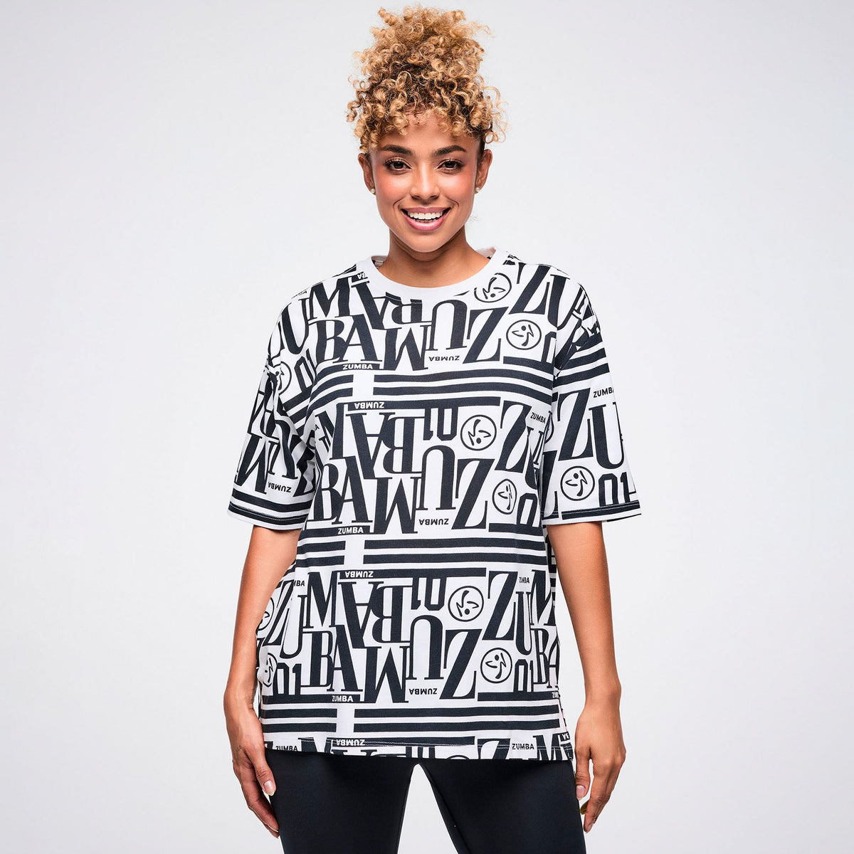 Dale-Z Boxy Top - White/Black Z1T001327