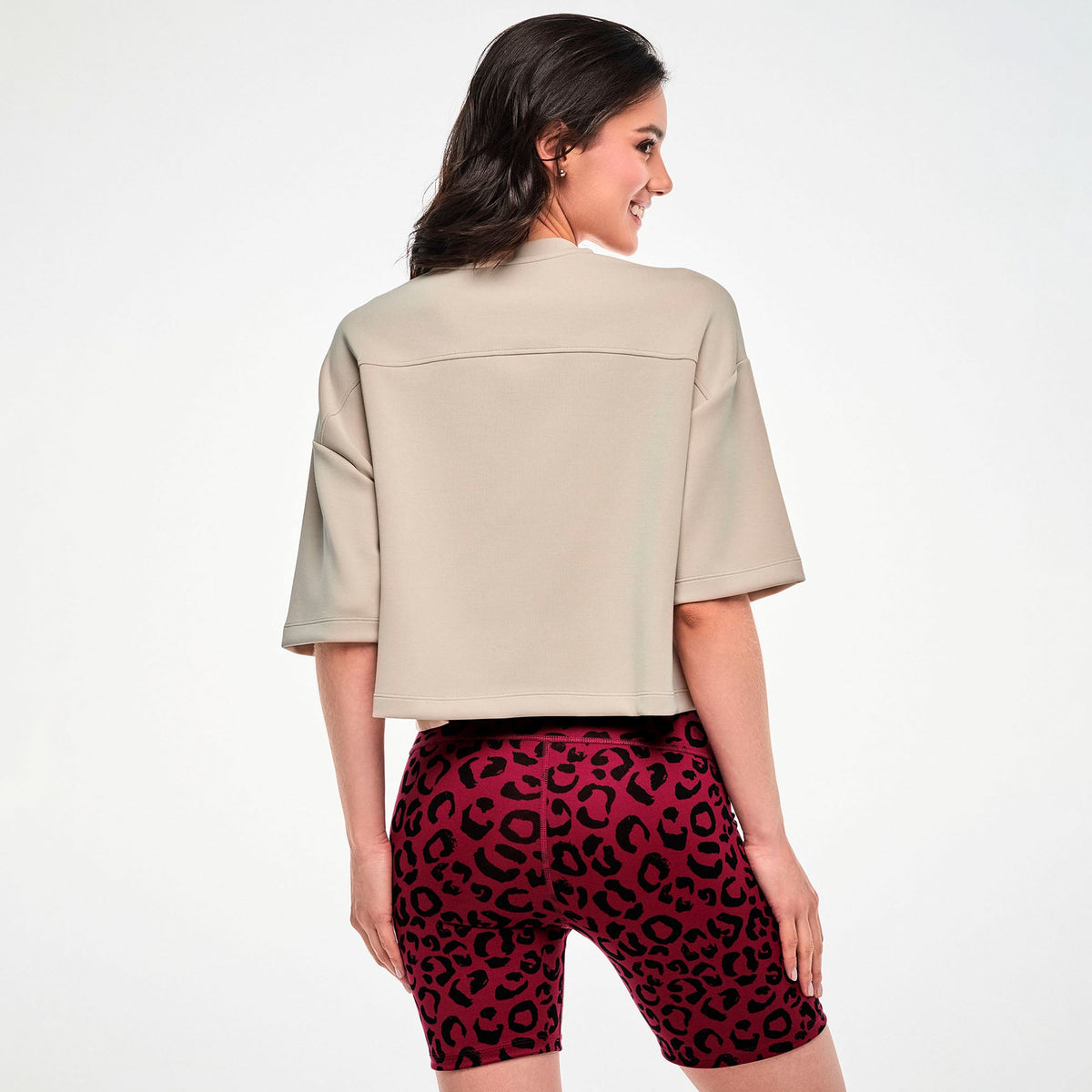 Zumba Modal Drop Shoulder Top - Teal Tango / Beige Z1T001332