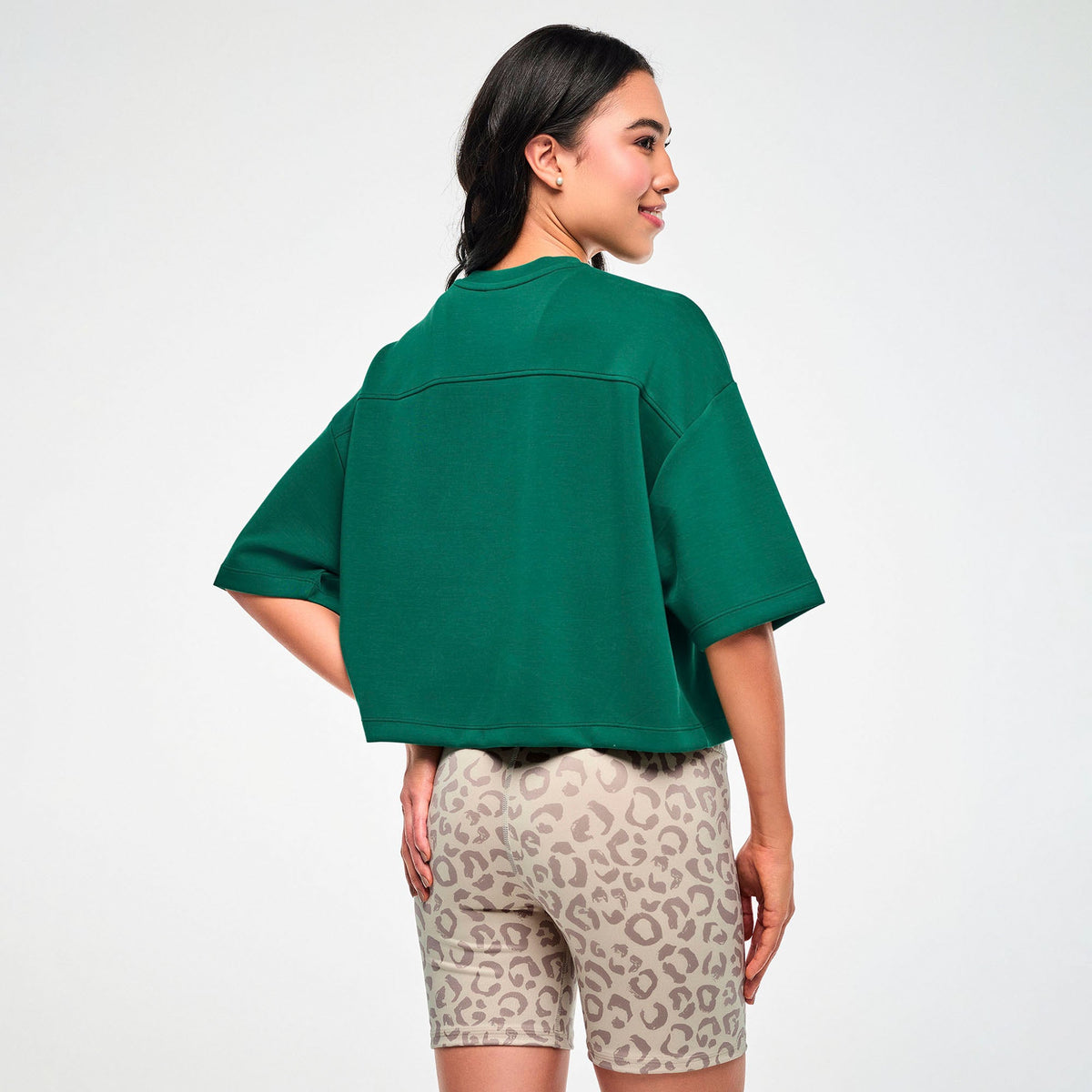 Zumba Modal Drop Shoulder Top - Teal Tango / Beige Z1T001332
