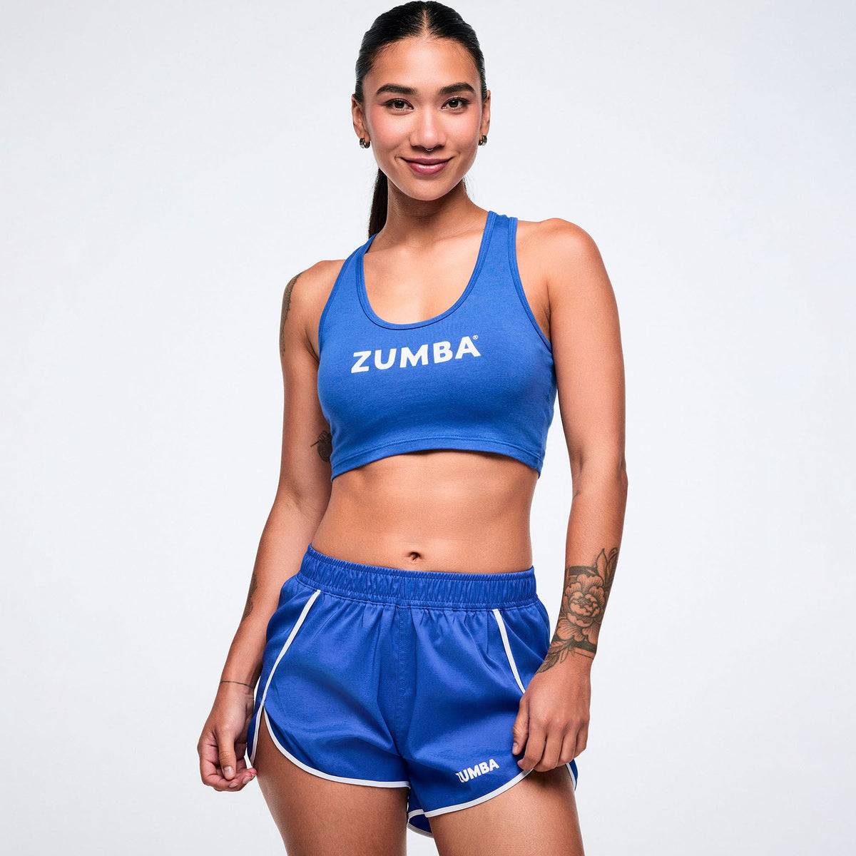 Color Spree Crop Racerback -  So Into Blue Z1T001338