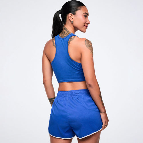 Color Spree Crop Racerback -  So Into Blue Z1T001338
