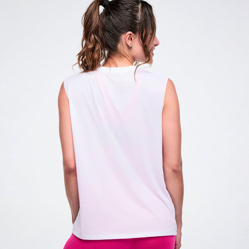 Color Spree Mesh Crew Neck Muscle Tank - Wear It Out White Z1T001344