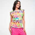 Electric Feel Muscle Tank With Extended Shoulder - Wear It Out White Z1T001346