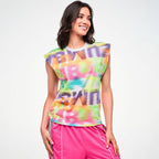 Electric Feel Muscle Tank With Extended Shoulder - Wear It Out White Z1T001346