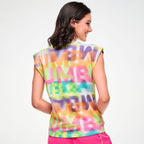 Electric Feel Muscle Tank With Extended Shoulder - Wear It Out White Z1T001346