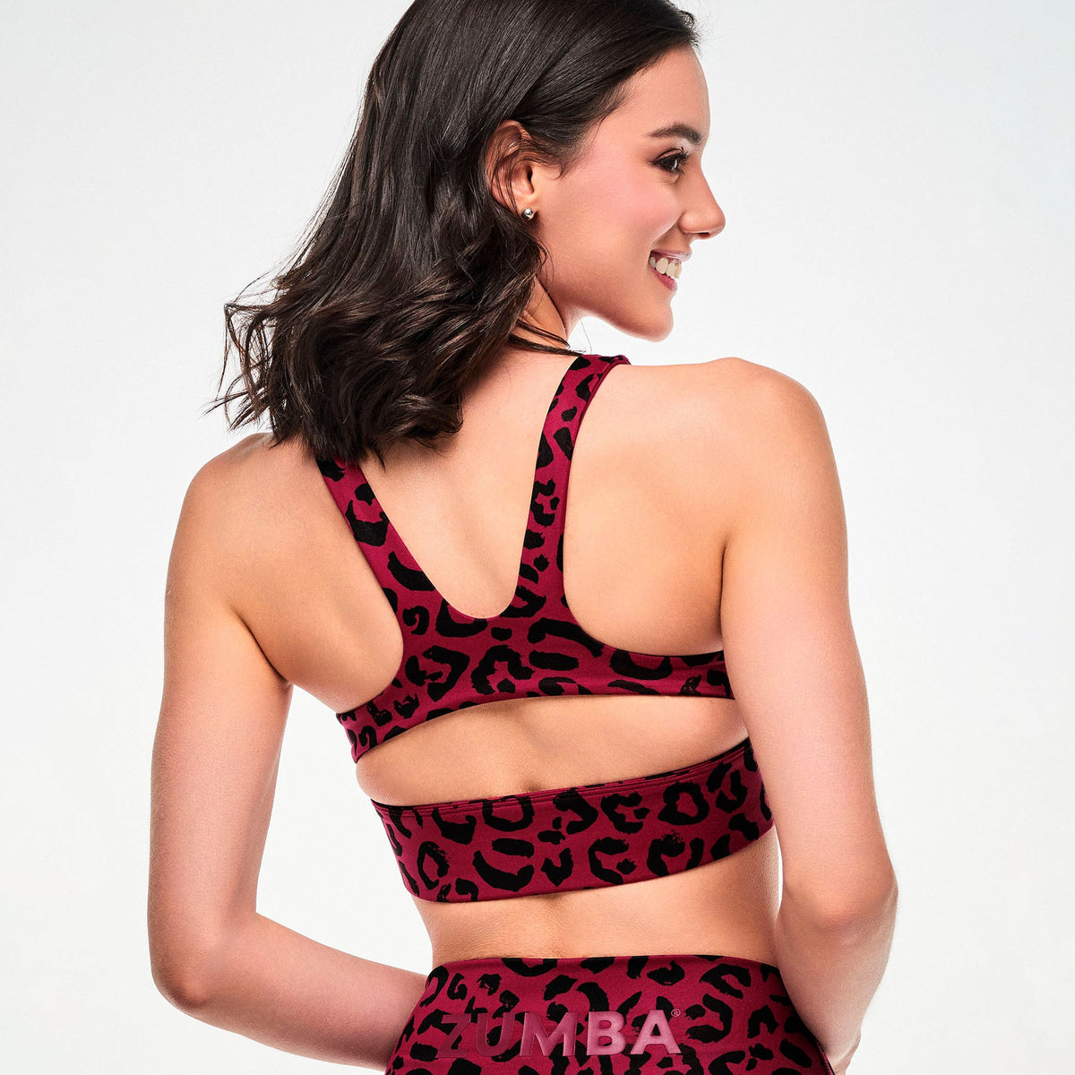 Zumba Scoop Neck Bra - Red/Black / Beige/Tonal Z1T001364