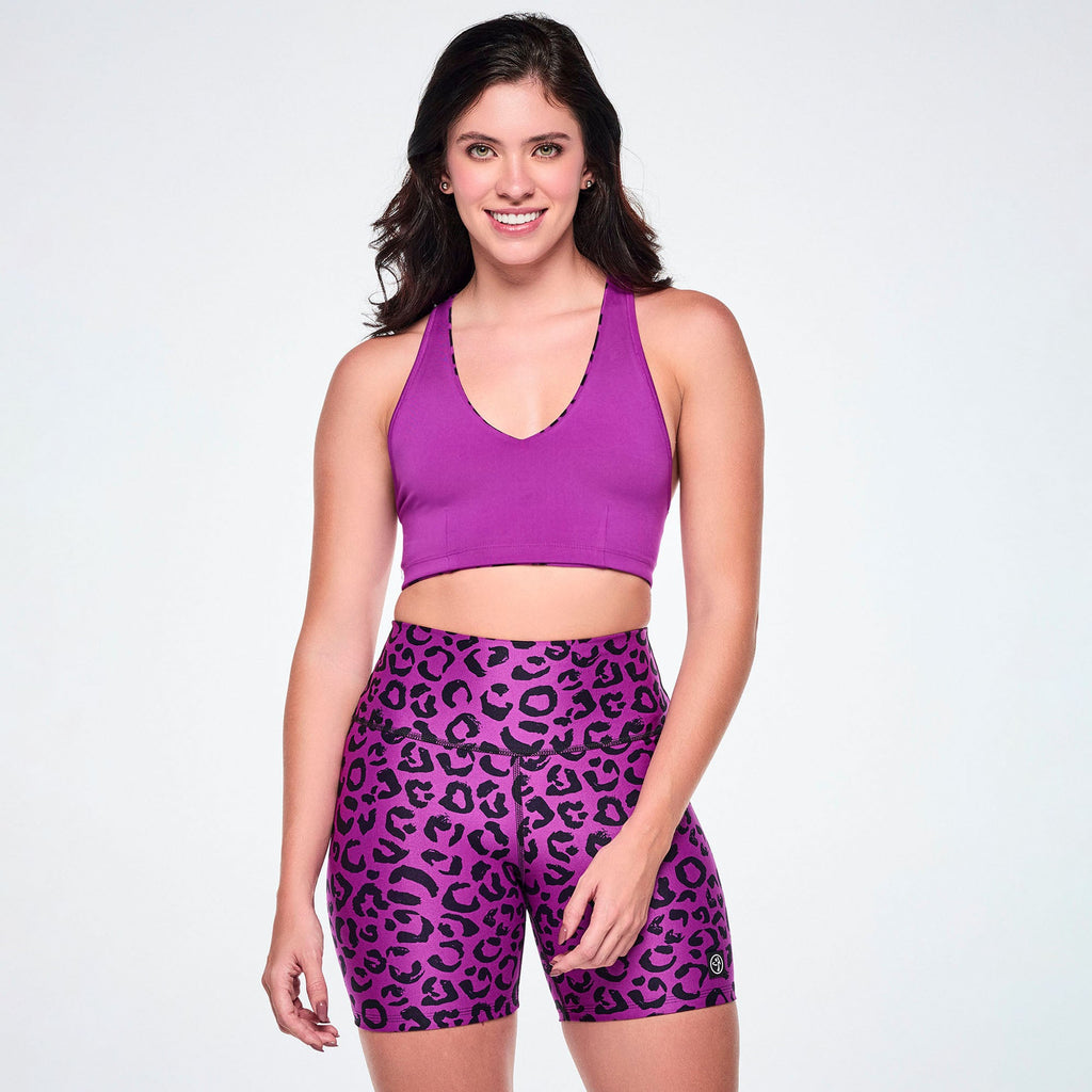 Ultrabright Reversible ZW Racerback V-Bra - Purple Power Z1T001417