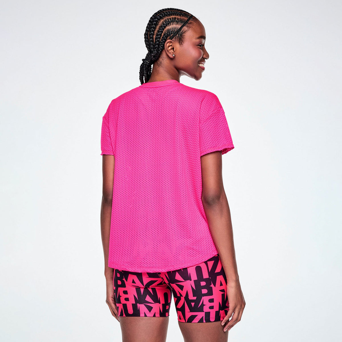 Ultrabright Mesh High Low Top - Shocking Pink Z1T001418