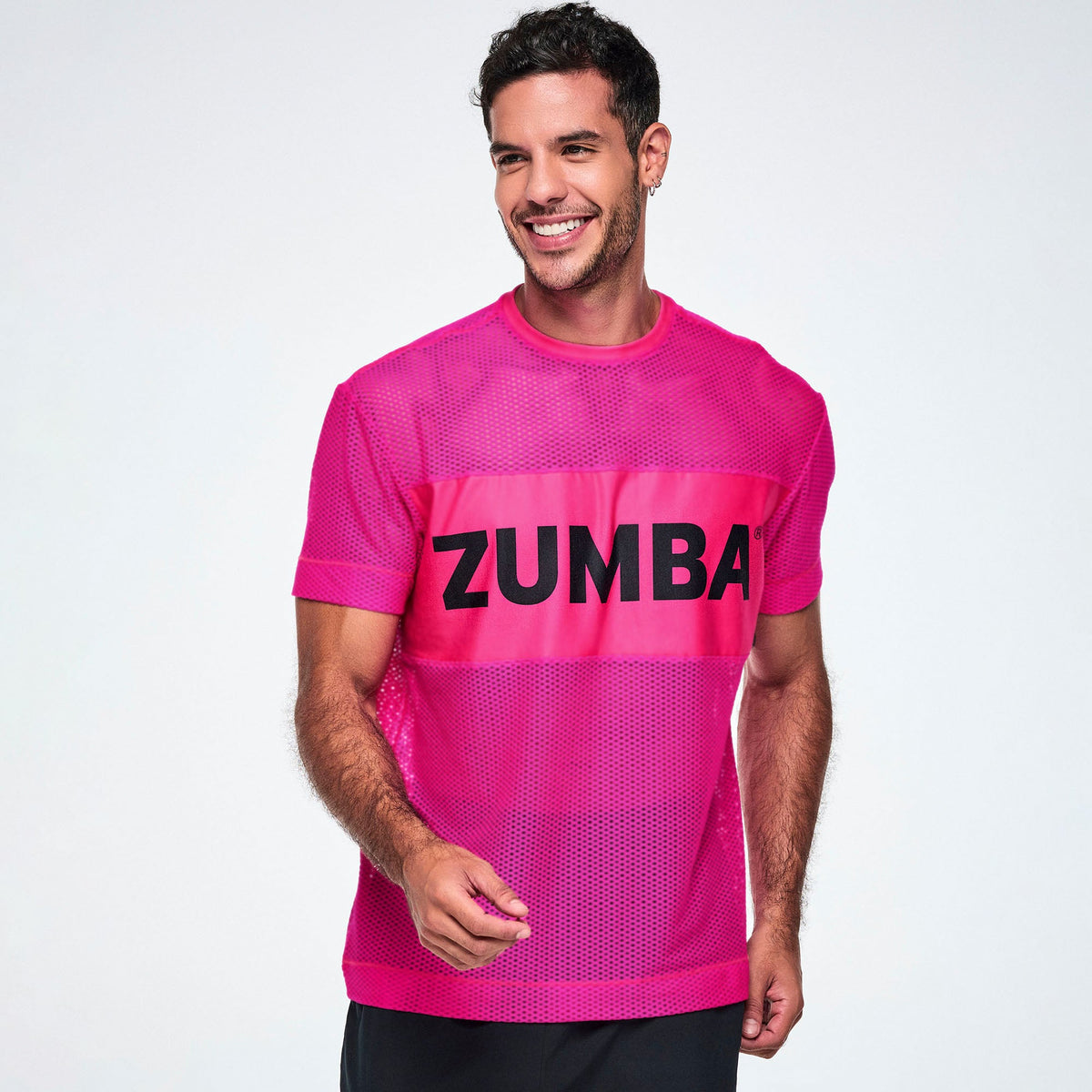 Ultrabright Mesh Boxy Top - Shocking Pink Z1T001420