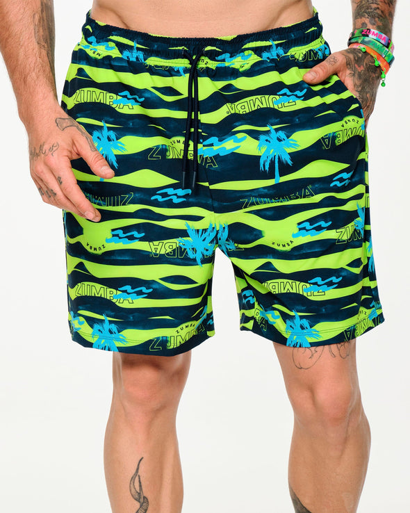 Zumba Sun And Swim Shorts - Let's Go Indigo Z2B000052