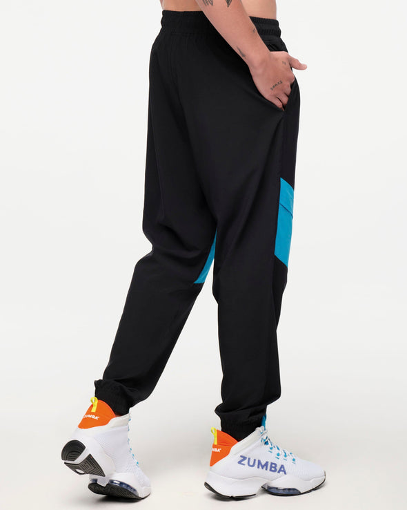 Zumba Explore Men's Track Pants With Inserts. - Bold Black Z2B000057