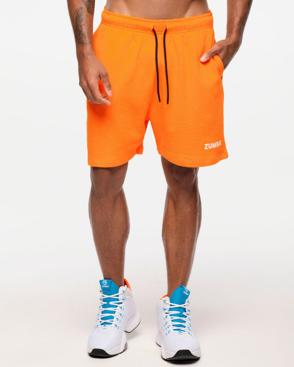 Zumba Explore Men's Knit Shorts - Orange You Hot Z2B000058