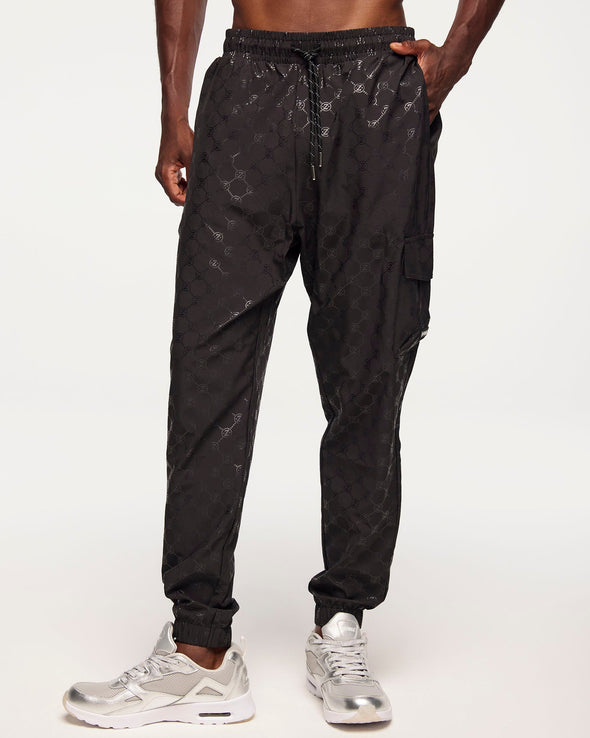 Zumba Runway Men's Woven Cargo Pants - Bold Black Z2B000063