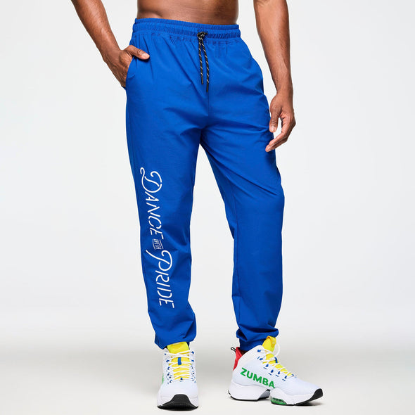 Zumba Men's Woven Track Pants - Surfs Up Blue Z2B000078