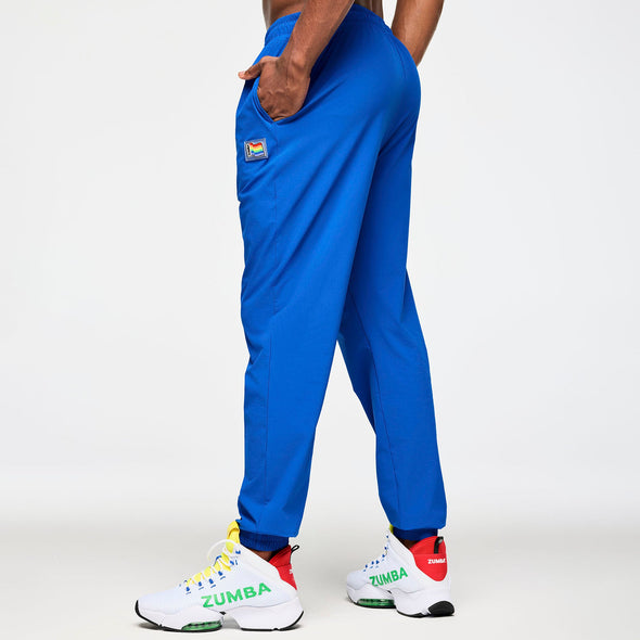 Zumba Men's Woven Track Pants - Surfs Up Blue Z2B000078