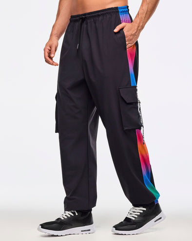 Zumba Libre Men's Slouch Cargo Pants - Bold Black Z2B000082
