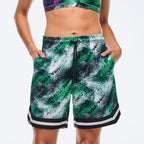 Apres Zumba Men's Mesh Shorts - Black/Green Z2B000088