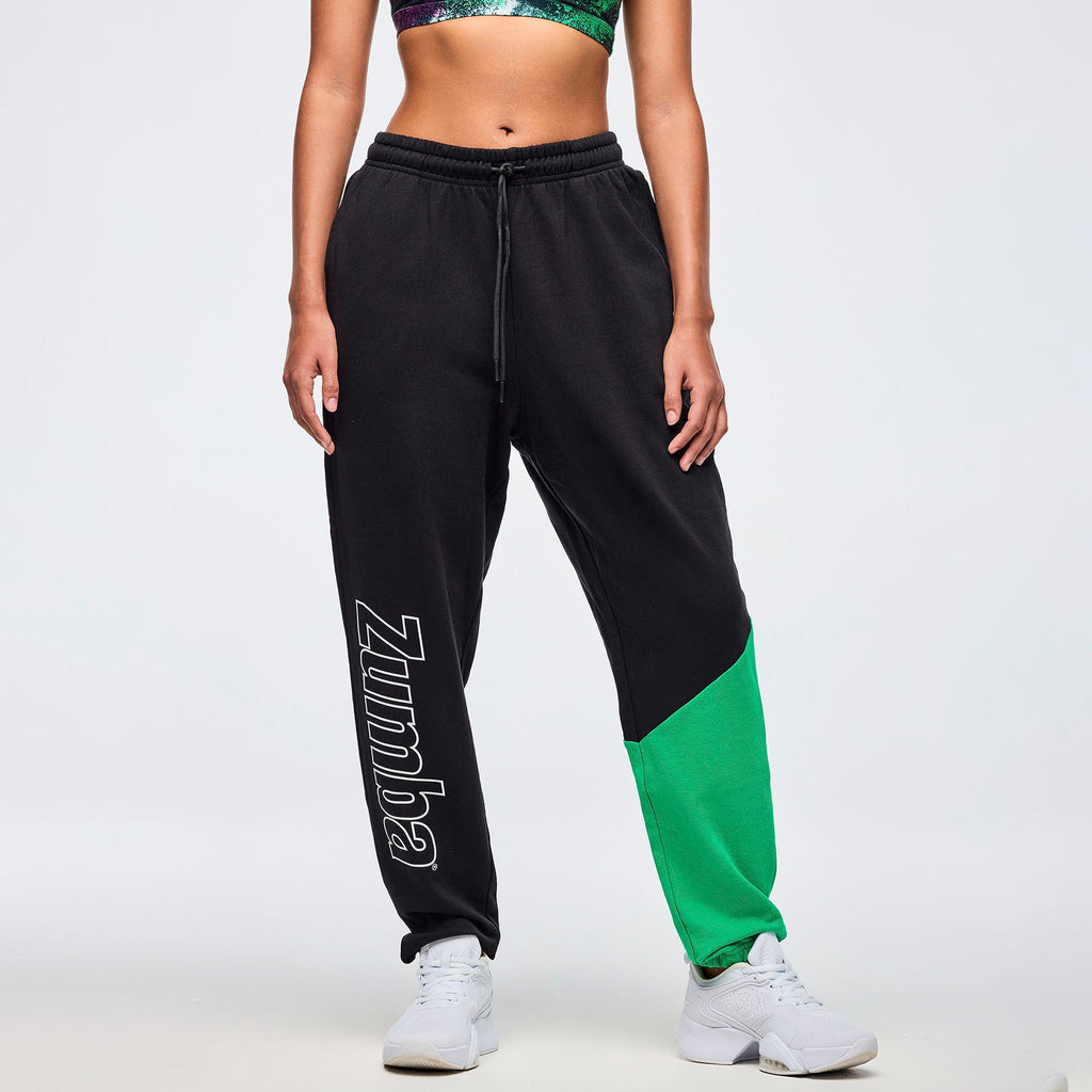 Apres Zumba Men's Slouch Sweatpants - Bold Black Z2B000089