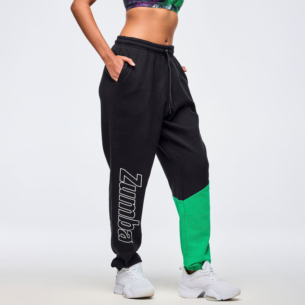 Apres Zumba Men's Slouch Sweatpants - Bold Black Z2B000089