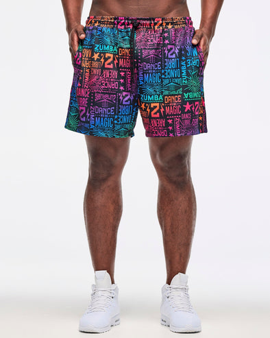 Zumba Libre Men's Mesh Shorts - Black/Pink Z2B000091