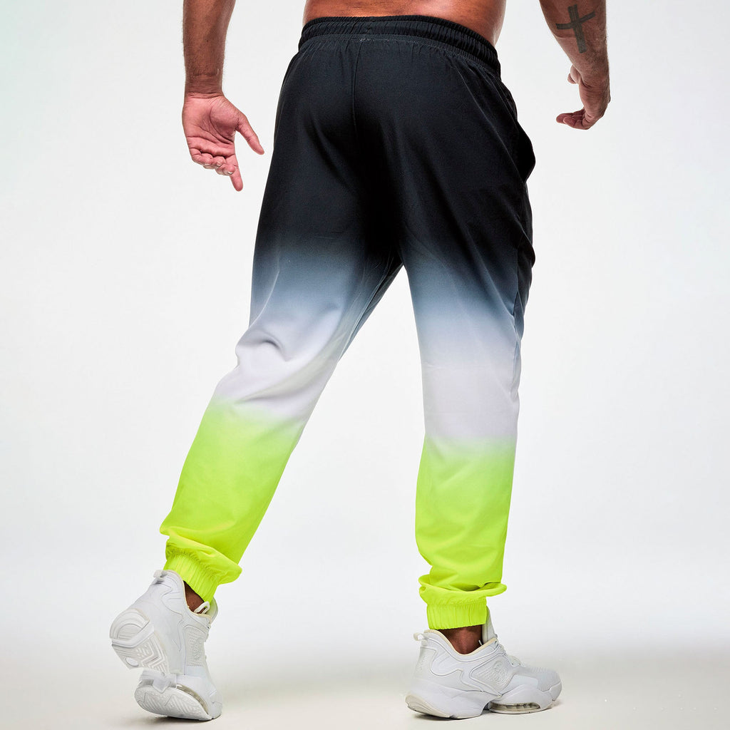 Electric Feel Men's Woven Joggers -  Black/Yellow Z2B000116