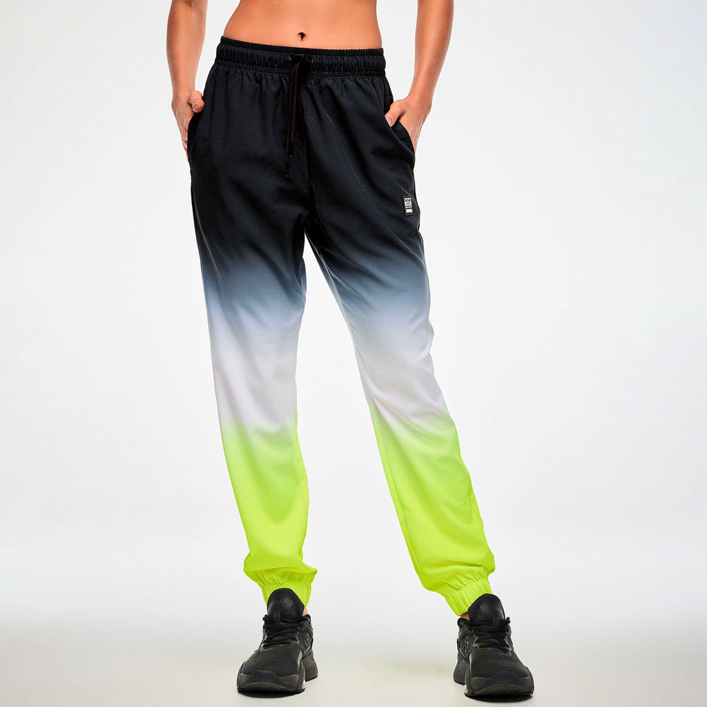 Electric Feel Men's Woven Joggers -  Black/Yellow Z2B000116