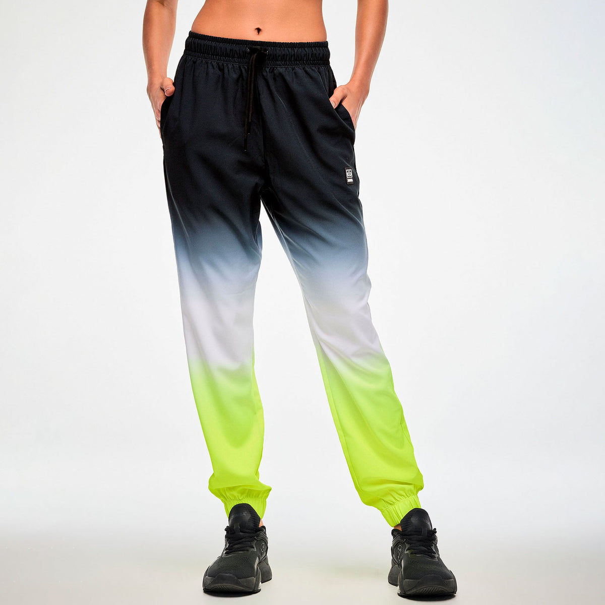 Electric Feel Men's Woven Joggers -  Black/Yellow Z2B000116