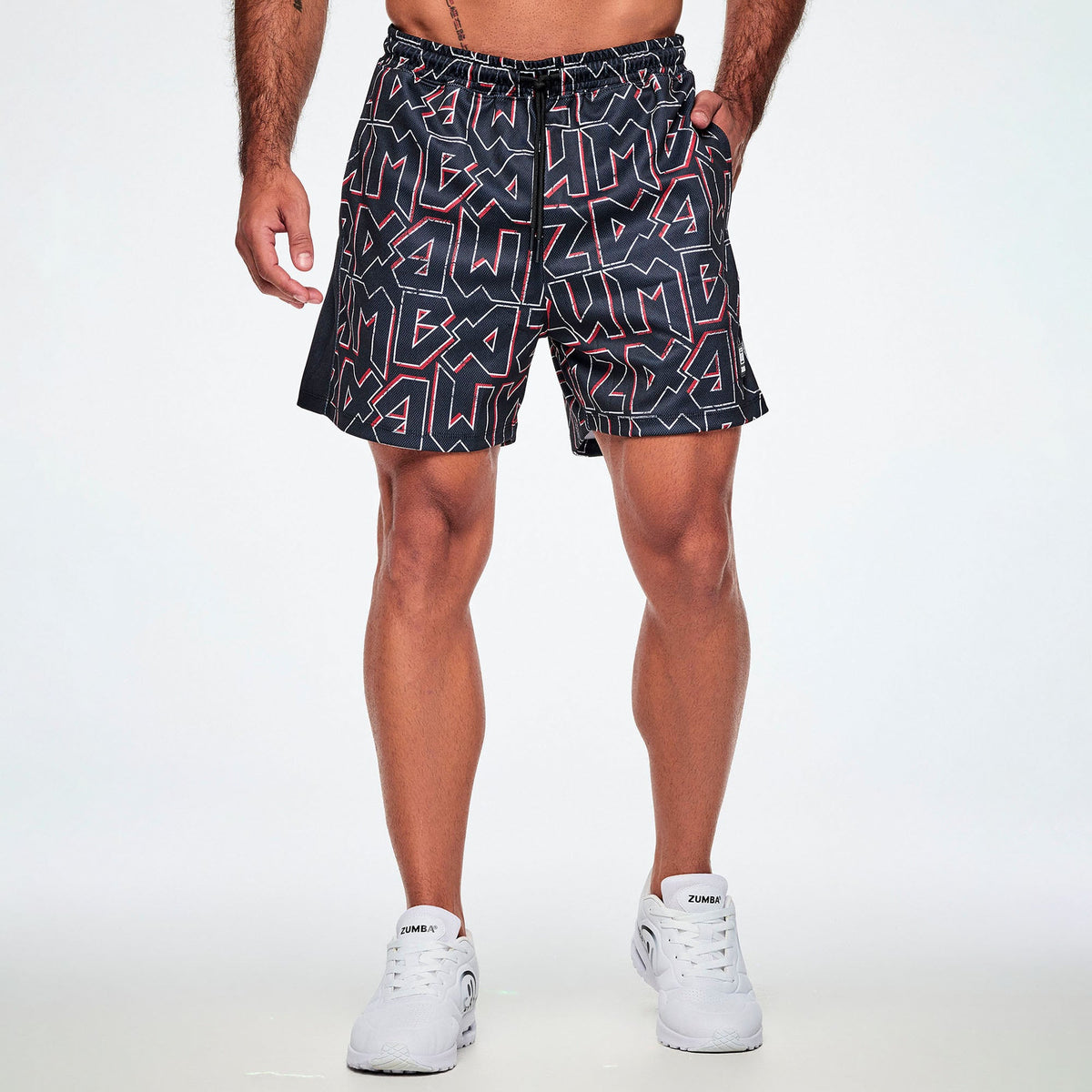 Rock 'n' Roll Men's Mesh Shorts - Black/Red Z2B000118