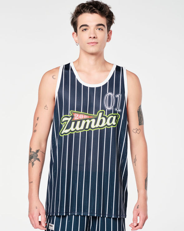 Zumba Prep Men's Basketball Tank - Let's Go Indigo Z2T000054