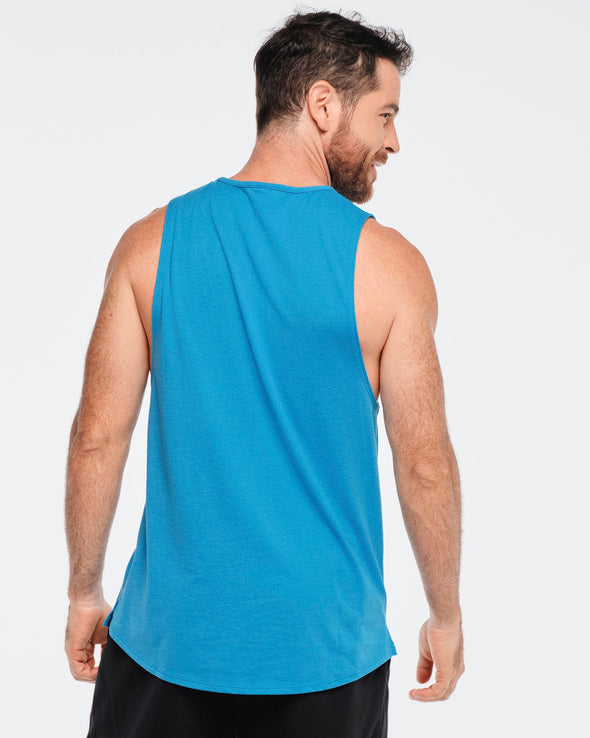 Funscape Round Hem Men's High Neck Tank - Seaside Surf  Z2T000057