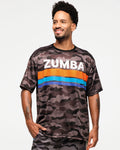 Zumba Explore Men's Mesh Crew Neck Tee - Gray Expedition Z2T000061