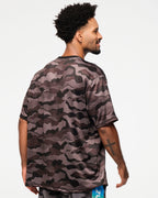 Zumba Explore Men's Mesh Crew Neck Tee - Gray Expedition Z2T000061