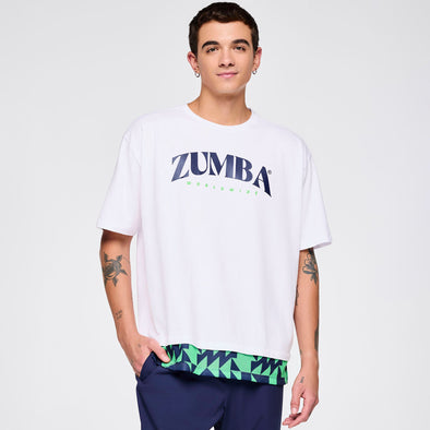 Zumba Out Loud Men's Crew Neck Tee With Double Layered Hem - Wear It Out White Z2T000072