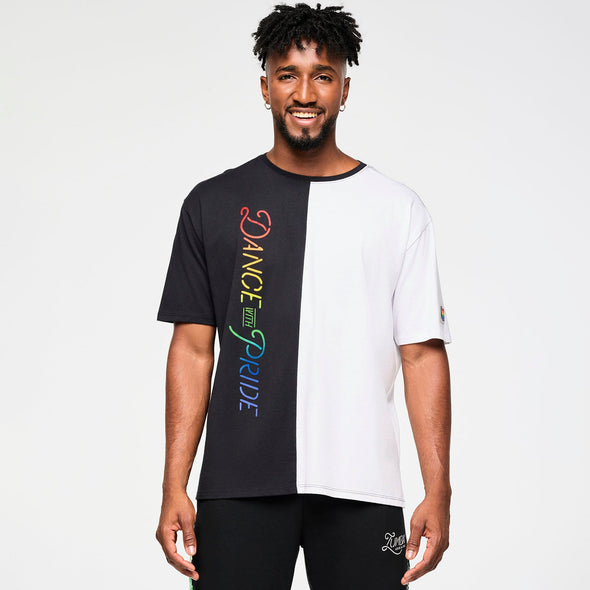 Zumba Men's Oversized Crew Neck Tee - Bold Black Z2T000083