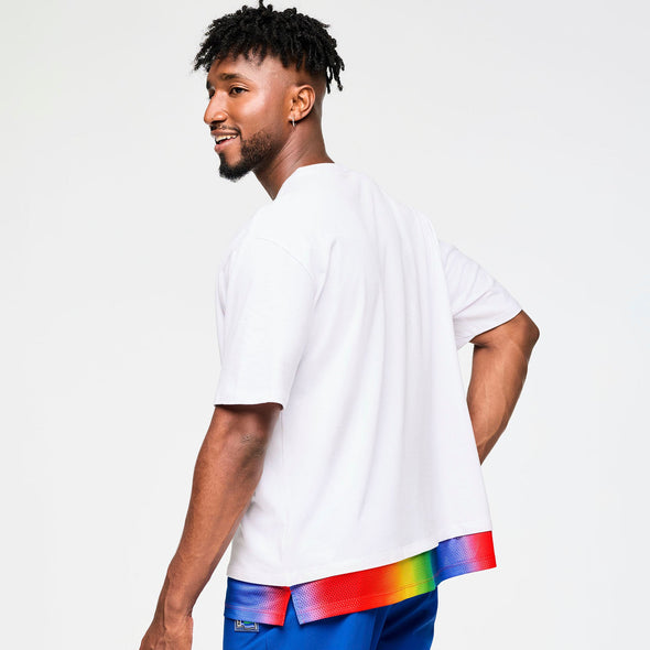 Zumba Men's Crew Neck Tee With Double Layered Hem - Wear It Out White Z2T000084