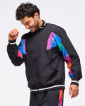 Zumba Libre Men's Oversized Dolman Track Jacket - Bold Black Z2T000095
