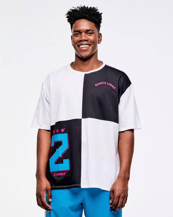 Zumba Libre Men's Oversized Crew Neck Tee - Wear It Out White Z2T000096
