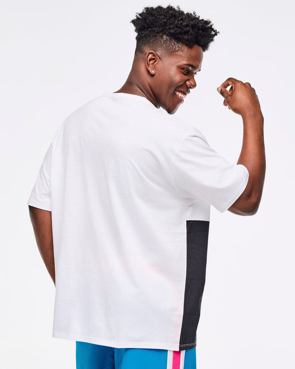 Zumba Libre Men's Oversized Crew Neck Tee - Wear It Out White Z2T000096