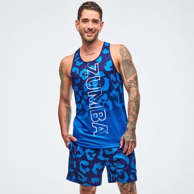 Sizzlin' Men's Racerback Muscle Tank -  Navy/Blue Z2T000100