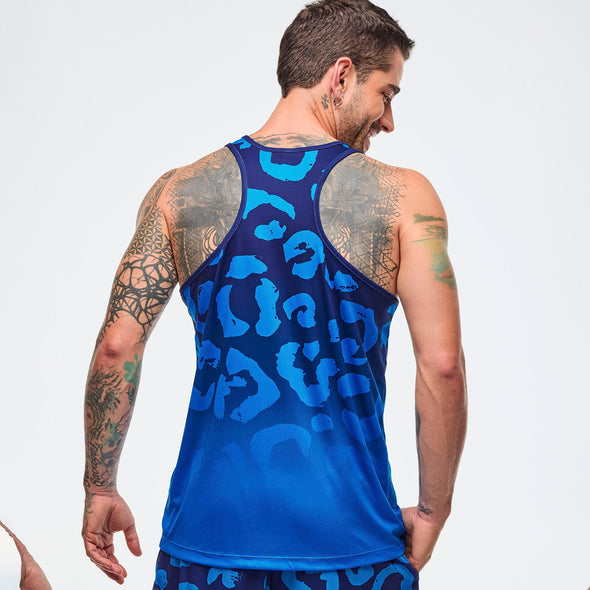 Sizzlin' Men's Racerback Muscle Tank -  Navy/Blue Z2T000100