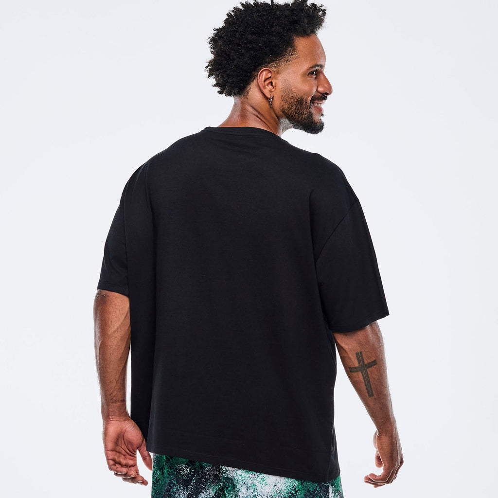 Apres Zumba Men's Crew Neck Tee - Bold Black Z2T000108