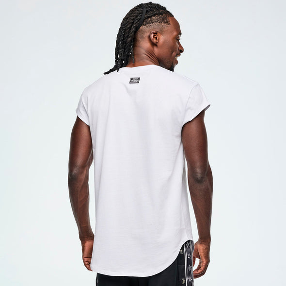 ZW Men's Crew Neck Round Hem Tee - Wear It Out White Z2T000110