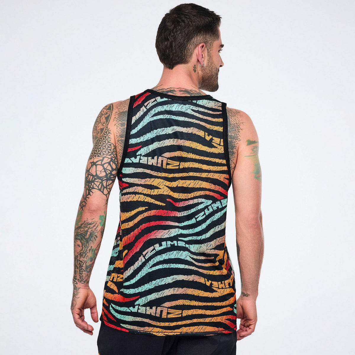 Wildbeat Men's Basketball Tank - Black/Red Z2T000131