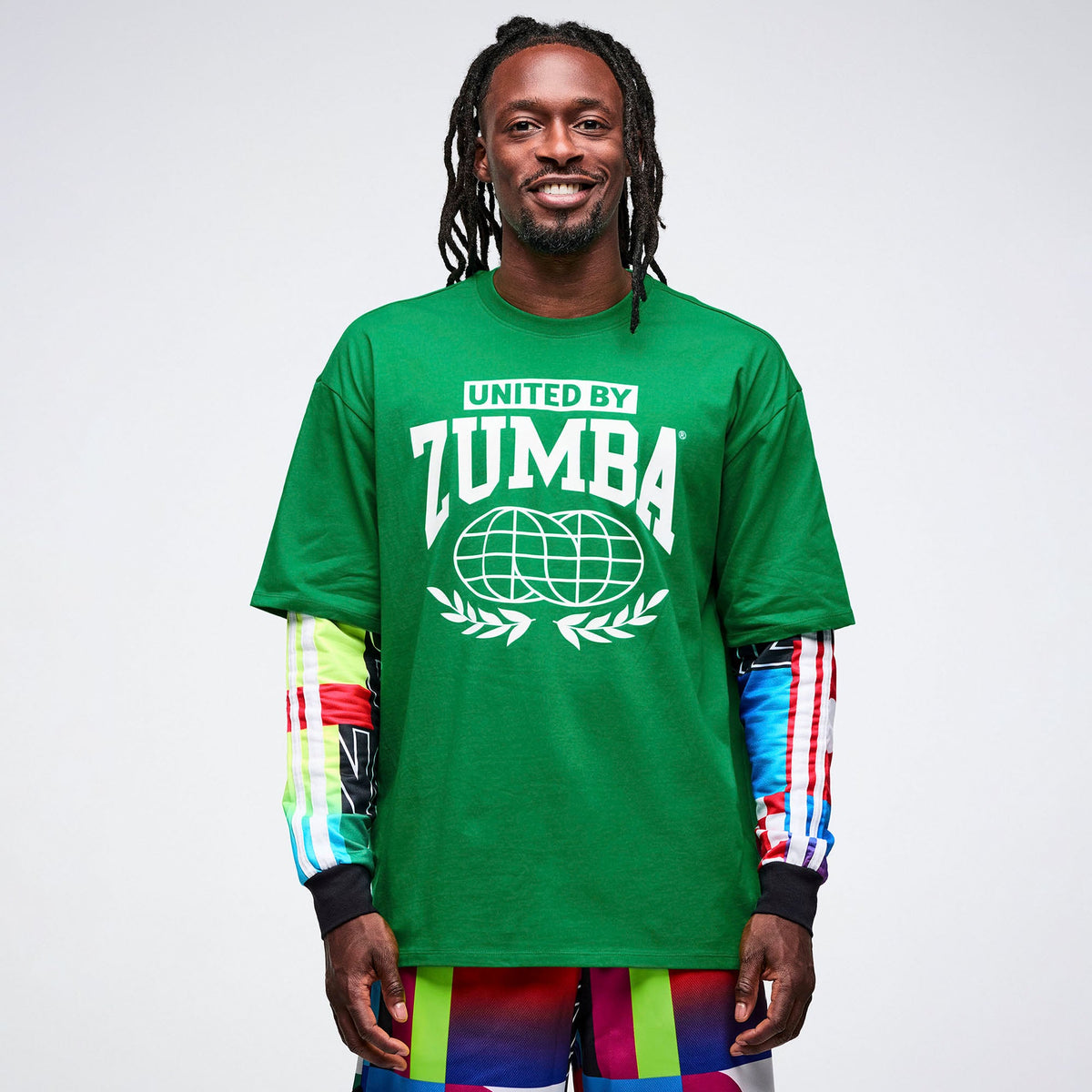 Worldwide Men's Oversized Crew Neck Tee - Groovin' Green Z2T000138