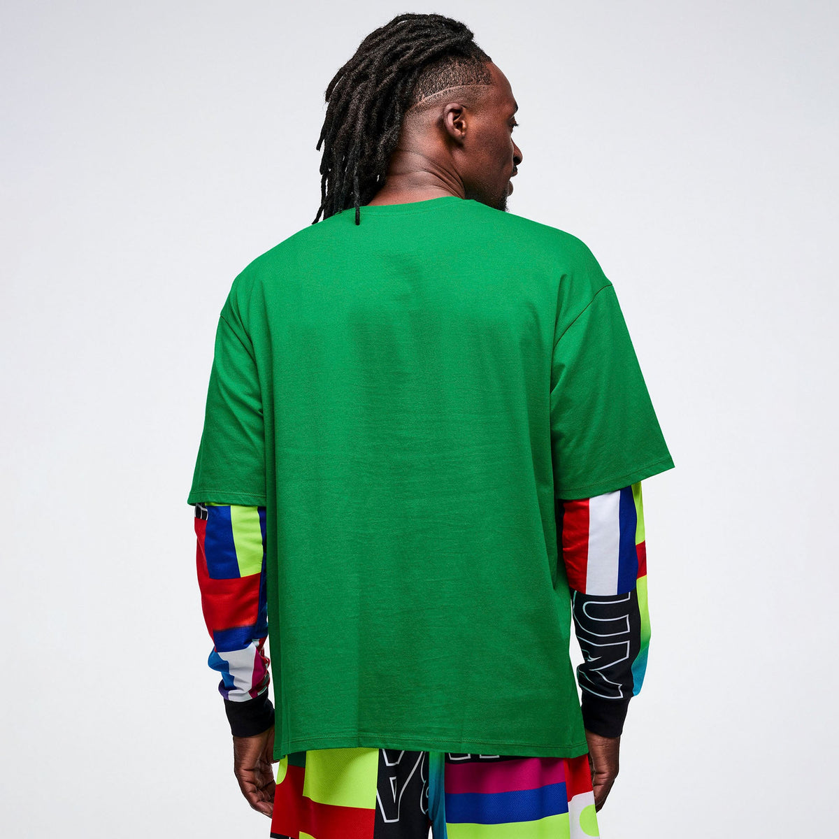 Worldwide Men's Oversized Crew Neck Tee - Groovin' Green Z2T000138